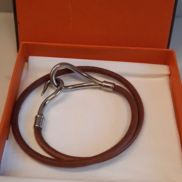 Authentic Hermes leather bracelet
